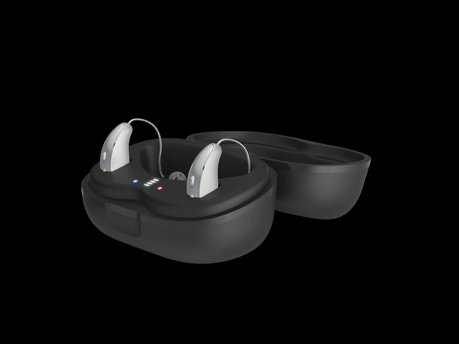 Starkey StarLink Premium charger with Omega AI hearing aids